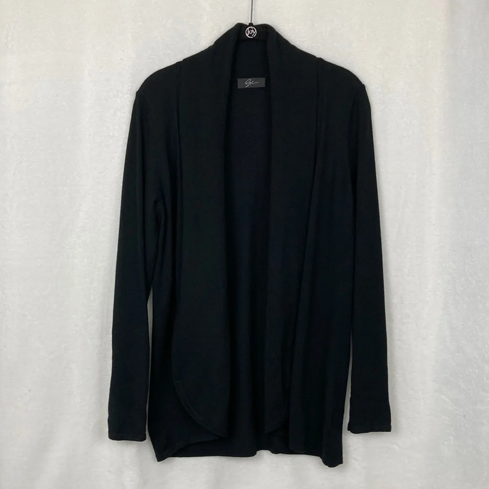 Women’s Black Shawl Collar Open Cardigan sz Medium